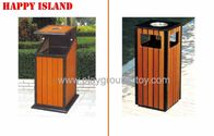 Best Pine Solide Wood Park Trash Cans , Outside Trash Cans For Recycling RHA-14804 for sale