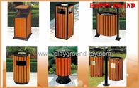 Best Steel Or Solid Outdoor Trash Cans Wood Dustbins For Park With Ashtray for sale