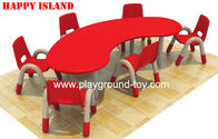 Best Preschool Classroom Furniture , Kindergarten Classroom Furniture Children Half Moon Group Learning Table for sale