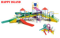 Best 8m Height Fiberglass Kids Water Slides , Commercial Water Park Equipment Two Sprial For Customized for sale